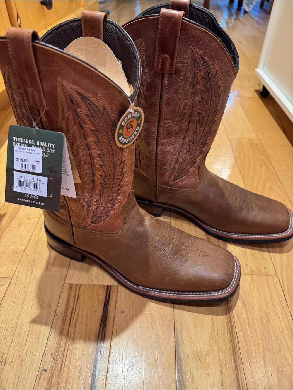 NWT size 11W Laredo Brown Leather Boots